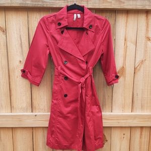 Old Navy, XS, Red Trench Coat